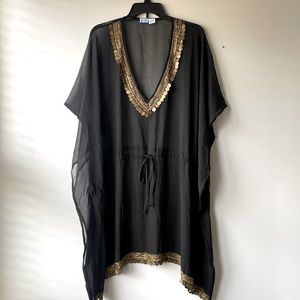 Coverup swimsuit bathing suit black flattering